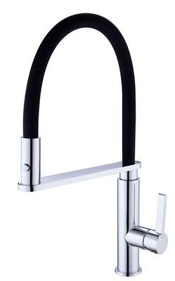 Nero Rita Pull Out Sink Mixer - Chrome/Black Hose - Burdens Plumbing