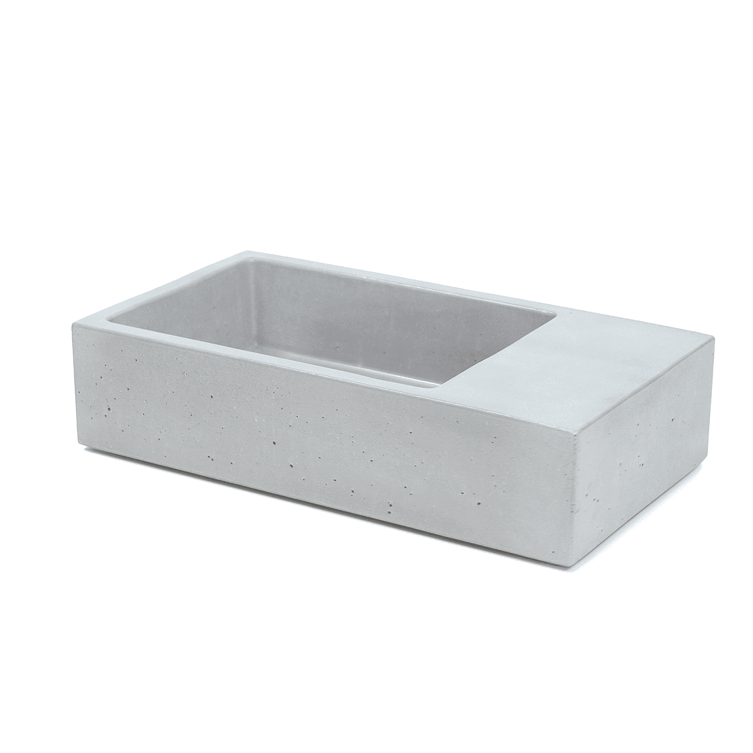 New Form Concrete Powder Room Petite Vessel Basin 435mm X 240mm X 110mm - Burdens Plumbing