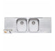 Oliveri Diaz double bowl topmount sink with dbl drainer 1TH - Burdens Plumbing