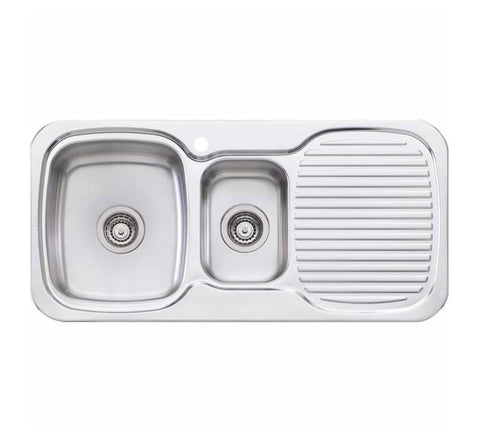 Oliveri Lakeland 1 & 1/2 Bowl Topmount Sink R/H Drainer 1Th - Burdens Plumbing