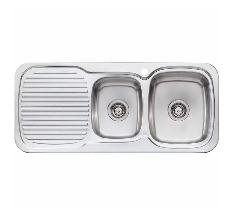 Oliveri Lakeland 1 & 3/4 Bowl Topmount Sink L/H Drainer 1Th - Burdens Plumbing