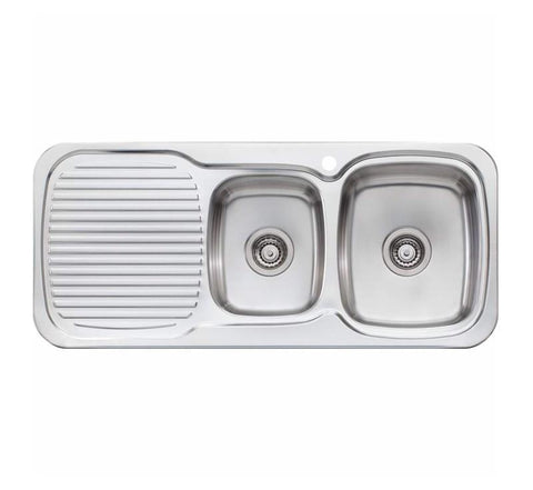 Oliveri Lakeland 1 & 3/4 Bowl Topmount Sink L/H Drainer 1Th - Burdens Plumbing