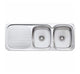 Oliveri Lakeland Double Bowl Topmount Sink L/H Drainer 1Th - Burdens Plumbing