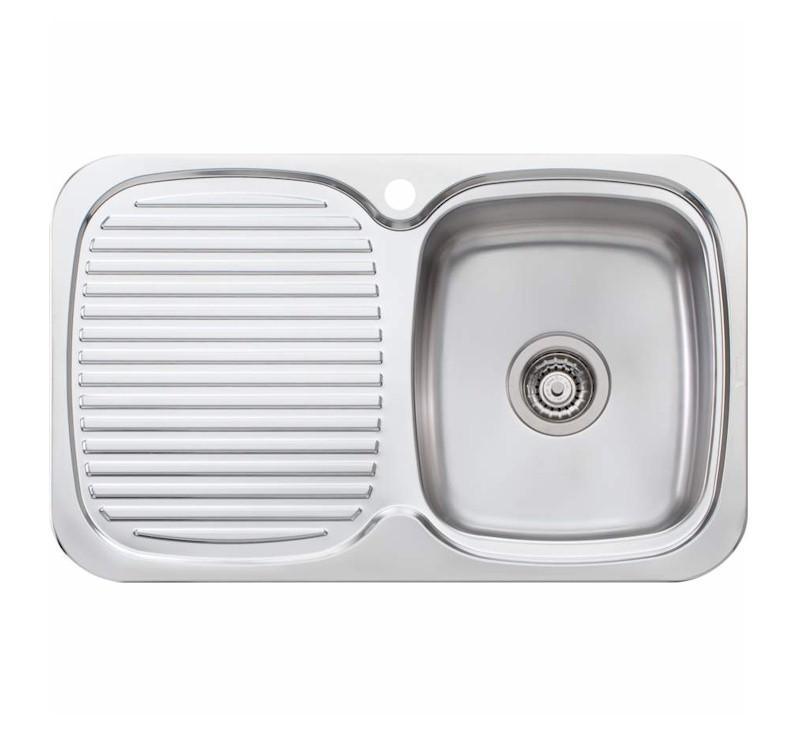 Oliveri Lakeland Single Bowl Topmount Sink L/H Drainer 1Th - Burdens Plumbing