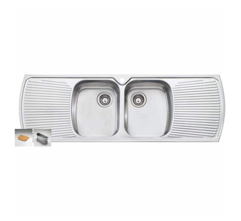 Oliveri Monet Double Bowl Topmount Sink Dbl Drainer 1Th - Burdens Plumbing