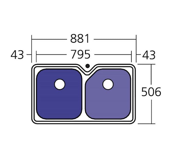 Oliveri Nu-Petite 1 & 5 Side R/H Bowl Undermount Sink Nth - Burdens Plumbing