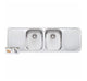 Oliveri Petite Double Bowl Topmount Sink W Dbl Drainer 1Th - Burdens Plumbing