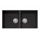 Oliveri Santorini Black Double Bowl Undermount Sink Nth - Burdens Plumbing