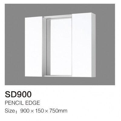 OSTAR SD900 MIRRORED SHAVE CABINET 900X750X150 - Burdens Plumbing