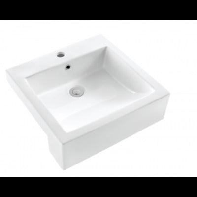 OSTAR SEMI RECESSED BASIN 410 X 460 X 150MM TB-207B 1TH - Burdens Plumbing