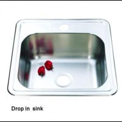 OSTAR SQUARE DROP IN SINK 380MM 1TH YH224C - Burdens Plumbing