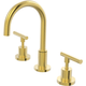Par Portsea Lever Swivel Basin Set Brushed Gold (B29.011.3.12) - Burdens Plumbing