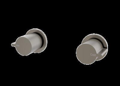 Par Q Top Assemblies Wall Pair Ceramic Disc Brushed Gunmetal - Burdens Plumbing