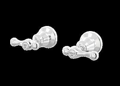 Par Tudor Lever Wall Top Assembly Pair Chrome (B31.082.3.01) - Burdens Plumbing