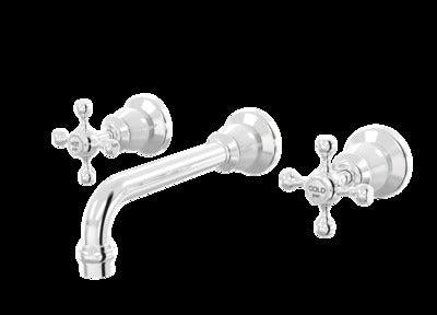 PAR TUDOR WALL BATH SET CHROME & WHITE (B31.021.1.03) - Burdens Plumbing