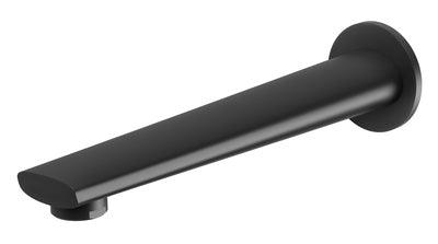 PHOENIX ARLO WALL BATH OUTLET 200MM MATTE BLACK 151-7620-10 - Burdens Plumbing