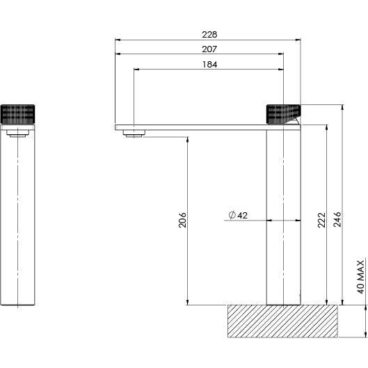 Phoenix Axia Vessel Mixer - Brushed Nickel - Burdens Plumbing