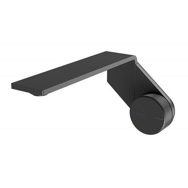 Phoenix Axia Wall Basin/Bath Mixer Set 200mm - Matte Black - Burdens Plumbing