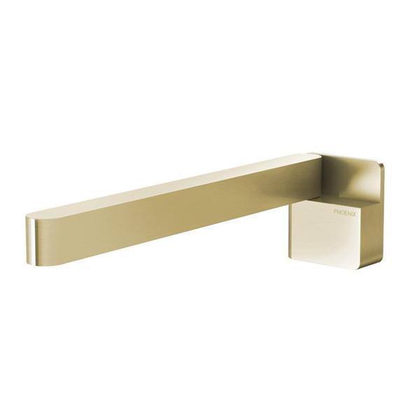 Phoenix Designer Swivel Bath Outlet 230mm Square - Brushed Gold - Burdens Plumbing