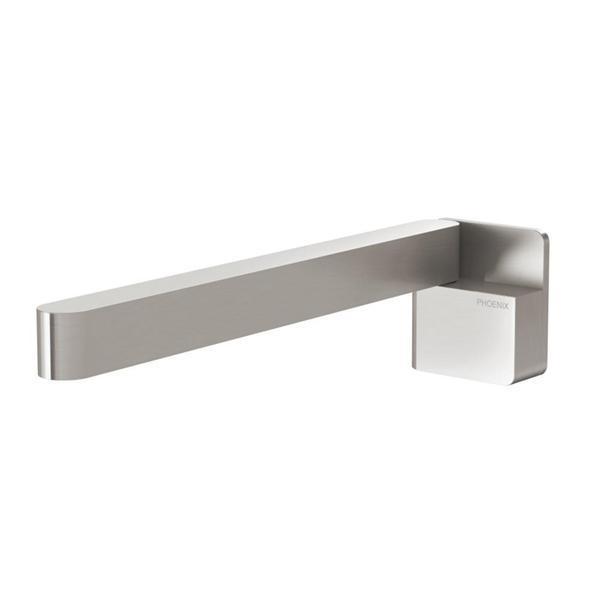 Phoenix Designer Swivel Bath Outlet 230mm Square - Brushed Nickel - Burdens Plumbing