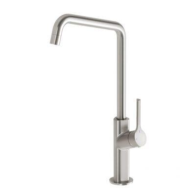 Phoenix Ester Sink Mixer 200Mm Squareline Brushed Nickel 125-7330-40 - Burdens Plumbing