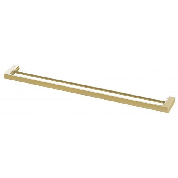 Phoenix Gloss Double Towel Rail 800mm - Brushed Gold - Burdens Plumbing