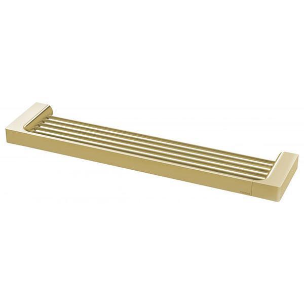 Phoenix Gloss Shower Shelf - Brushed Gold 465mm - Burdens Plumbing