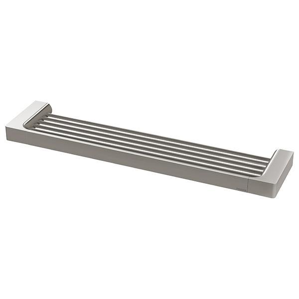 Phoenix Gloss Shower Shelf-Brushed Nickel 465mm - Burdens Plumbing