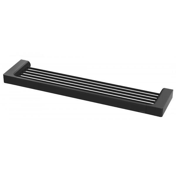 Phoenix Gloss Shower Shelf-Matte Black 465mm - Burdens Plumbing