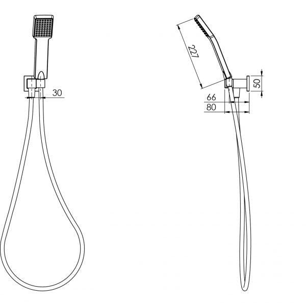 Phoenix Lexi Hand Shower - Brushed Nickel - Burdens Plumbing