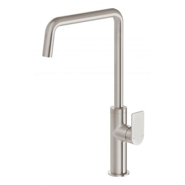 Phoenix Mekko Sink Mixer 190mm Squareline -Brushed Nickel - Burdens Plumbing