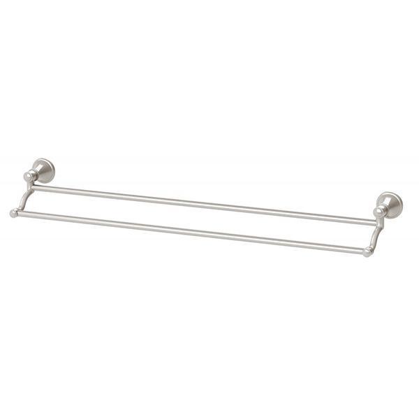 Phoenix Nostalgia Double Towel Rail 760mm Brushed Nickel - Burdens Plumbing