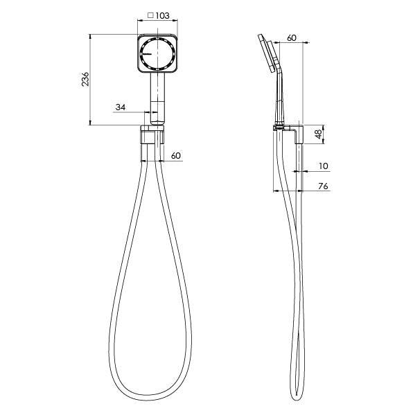 Phoenix Nx Orli With Hydrosense Hand Shower - Matte Black - Burdens Plumbing