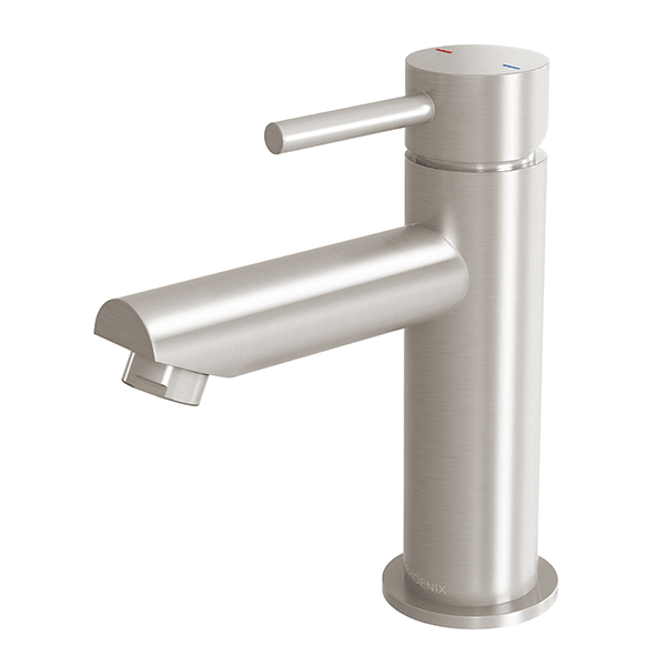 Phoenix Pina Basin Mixer Brushed Nickel - Burdens Plumbing