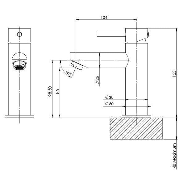 Phoenix Pina Basin Mixer Brushed Nickel - Burdens Plumbing