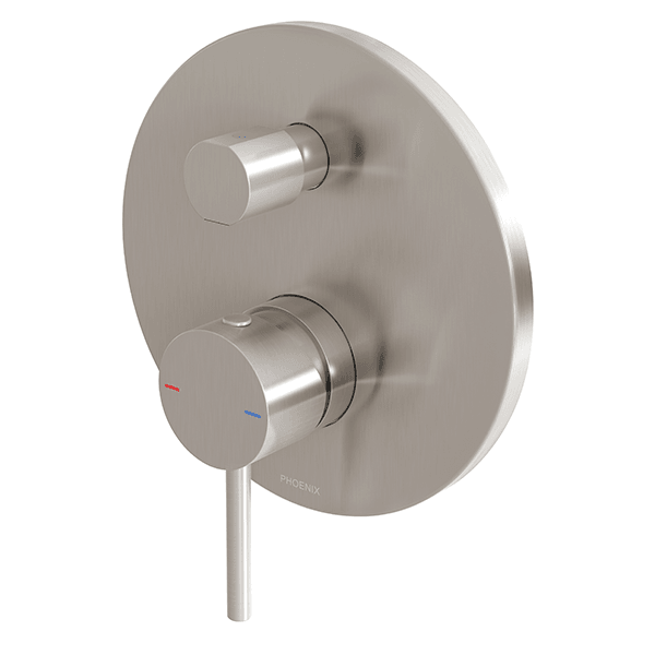 Phoenix Pina Shower/Bath Diverter Brushed Nickel - Burdens Plumbing