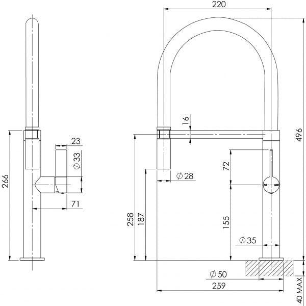 Phoenix Prize Flexible Coil Sink Mixer-Brushed Nickel - Burdens Plumbing