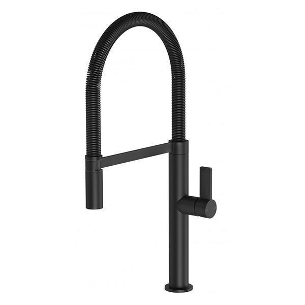 Phoenix Prize Flexible Coil Sink Mixer - Matte Black - Burdens Plumbing