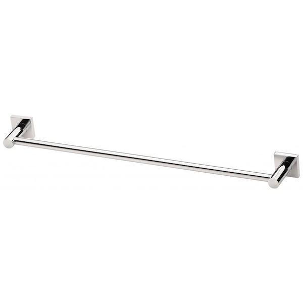 Phoenix RadII Single Towel Rail Square Plate-Chrome - Burdens Plumbing