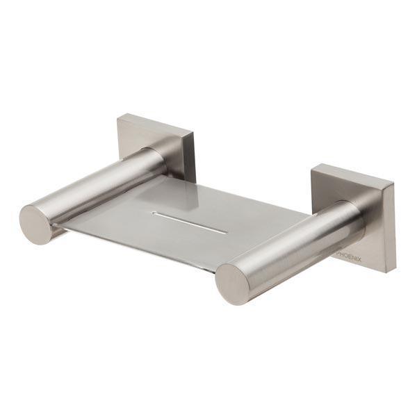 Phoenix RadII Soap Dish Square Plate-Brushed Nickel - Burdens Plumbing