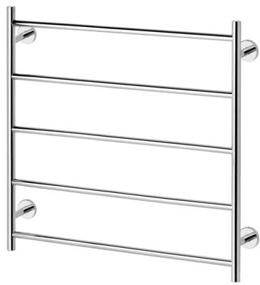 Phoenix RadII Towel Ladder 750 X 740mm Round Plate Chrome Ra871 Chr - Burdens Plumbing