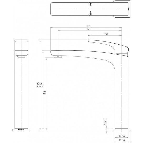 Phoenix Rush Vessel Mixer-Chrome - Burdens Plumbing