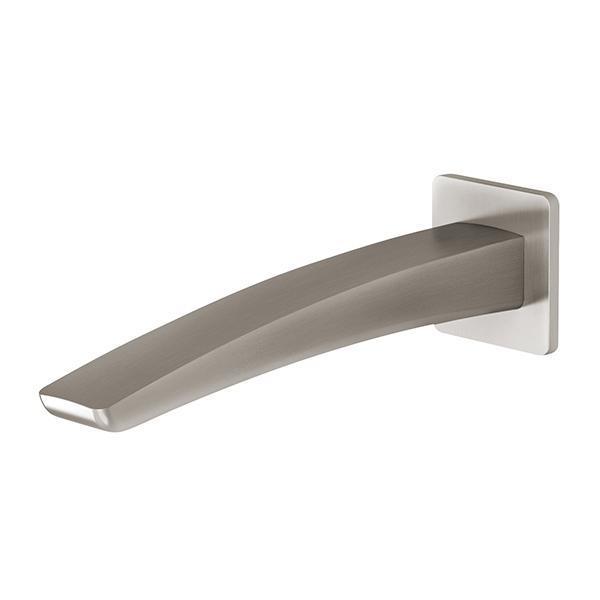 Phoenix Rush Wall Bath Outlet 180mm-Brushed Nickel - Burdens Plumbing