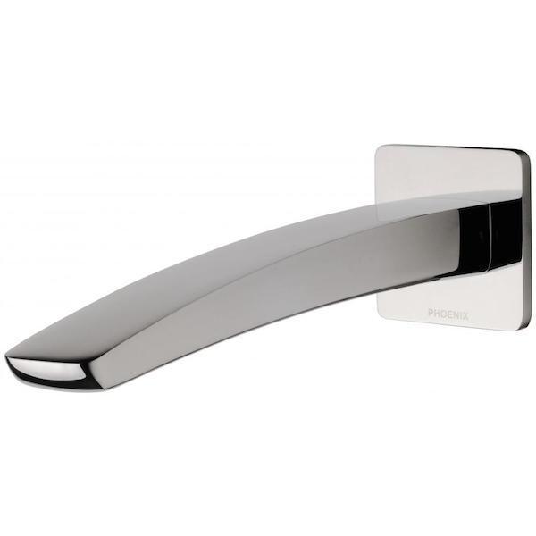 Phoenix Rush Wall Bath Outlet 180mm Square Chrome - Burdens Plumbing