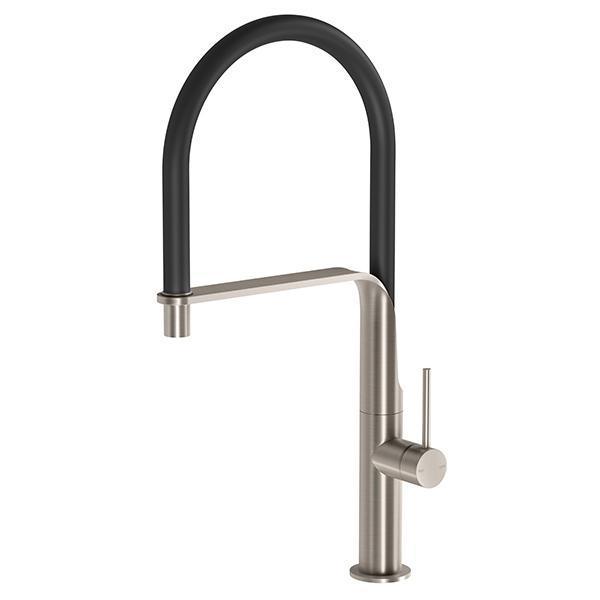 Phoenix Vido Flexible Hose Sink Mixer - Brushed Nickel - Burdens Plumbing