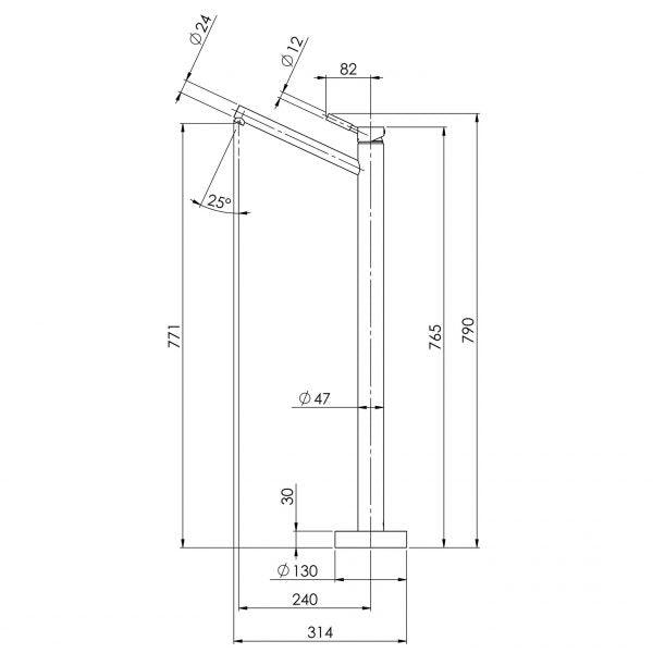 Phoenix Vivid Floor Mounted Bath Mixer - Burdens Plumbing