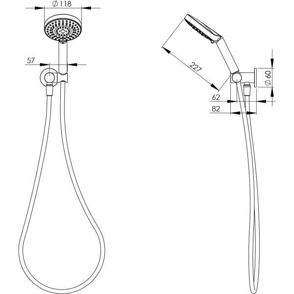 Phoenix Vivid Hand Shower - Brushed Nickel - Burdens Plumbing