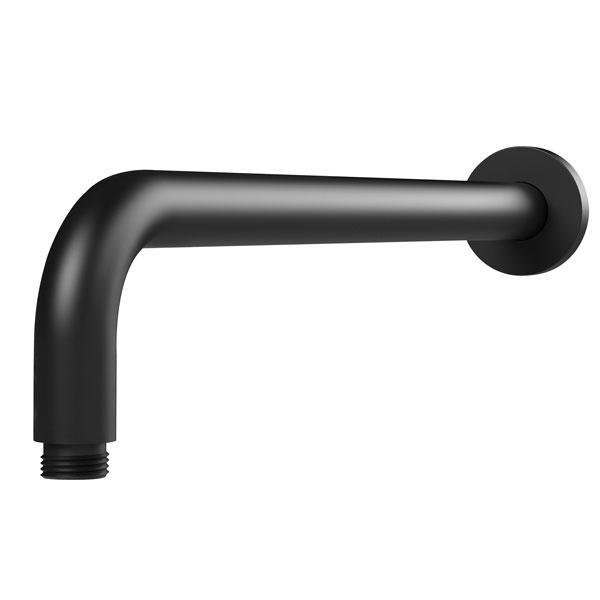 Phoenix Vivid Shower Arm Only 400mm Rnd Matt Black - Burdens Plumbing