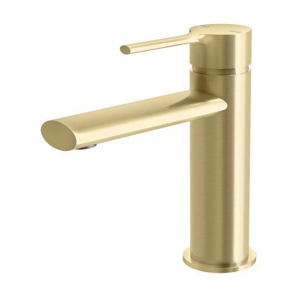 Phoenix Vivid Slimline Oval Basin Mixer Brushed Gold Vv770-12 - Burdens Plumbing