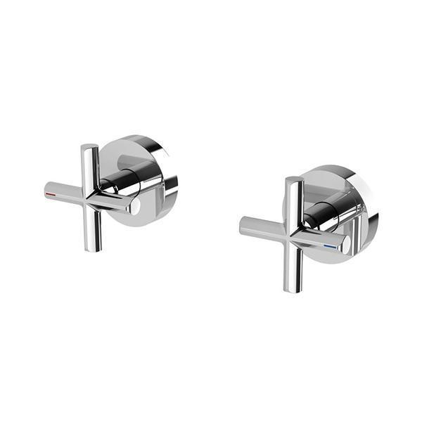 Phoenix Vivid Slimline Plus Wall Top Assemblies 15mm Extended Spindles - Chrome - Burdens Plumbing